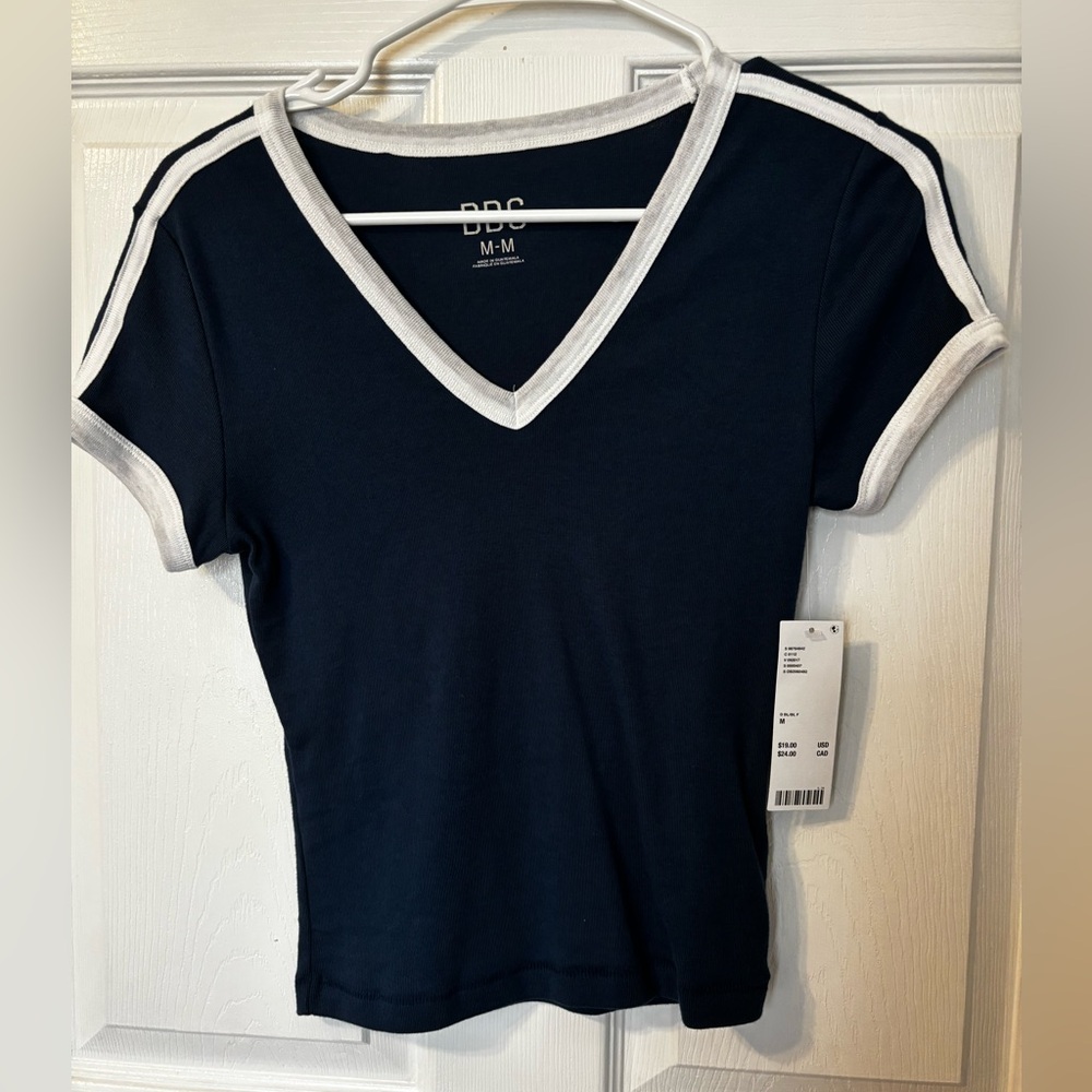 BDG Urban Outfitters Navy V Neck Shirt